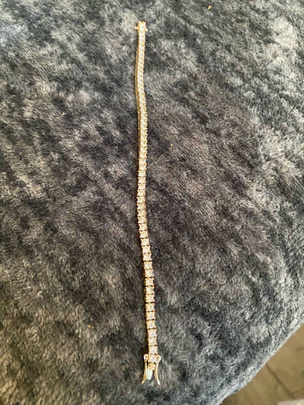 Melinda Maria Gold Crystal Tennis Bracelet